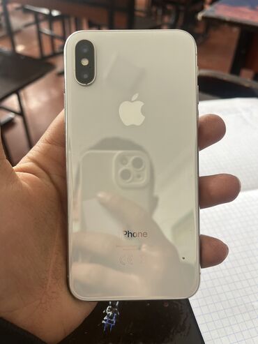 iphone 8 бишкек: IPhone X, Колдонулган, 64 ГБ, Ак, 100 %