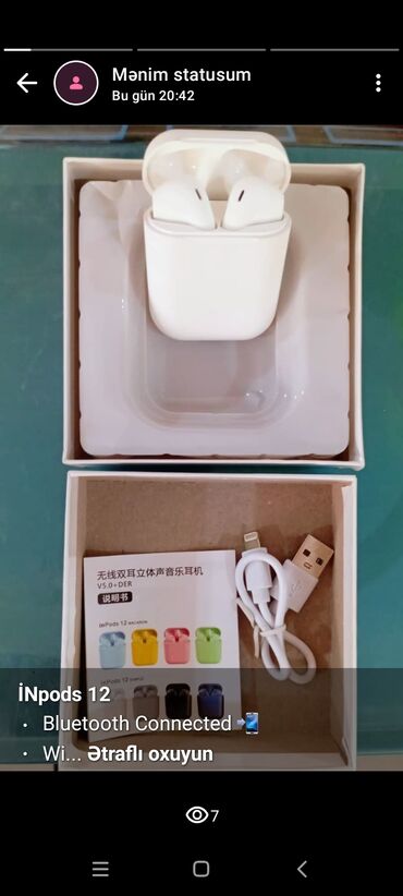 Динамики и колонки: “İnpods Qulaqlıq„ (Yuksek ses keyfiyyeti+ wireles hacking+ bluetooth