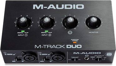 mp3 наушники: M-Audio M-Track Duo. Б/У. Не работает разъем для наушников. Работают