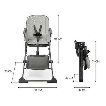 slingback cipele: KINDERKRAFT FOLDEE – Sklopiva stolica za hranjenje, siva (KHFOLD00GRY) — 2