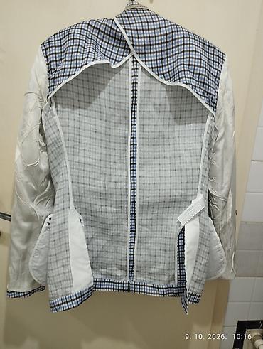 pull and bear kengur jakne: Muški sako sa dezenom sitne kocke (plavo-belo-braon) Lično preuzimanje — 6