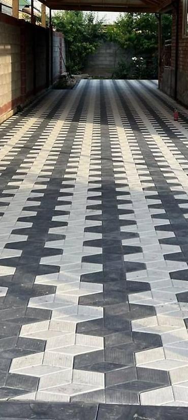 миксеры битон: Ретро 3D тротуарная плитка «Куб» (гексагон) - Тип: вибропрессованная — 6