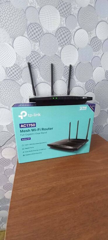 Modemlər və şəbəkə avadanlıqları: Tp-link archer c7 ac1750 gigabit router archer-c7 standartlar wi-fi 5