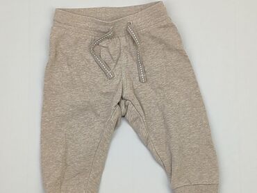 spodnie brązowe woskowane: Spodnie dresowe, H&M, 9-12 m, stan - Bardzo dobry