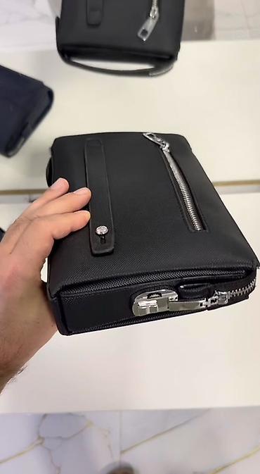 Çantalar: Lacoste kişi əl çantası - Material: teksturələnmiş sintetik dəridən — 7