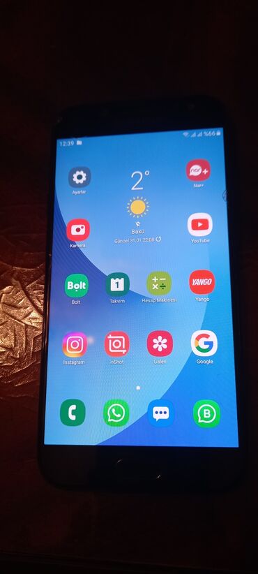 smart telefon: Samsung Galaxy J5, 16 GB, rəng - Qara