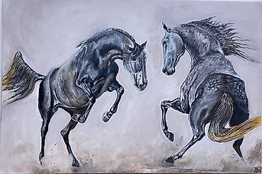туп: Портреты ваших лошадей на заказ по фото. Любые размеры 🐎Размер 40×50 — 2