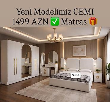 demir krafat: Yeni model yataq otağı dəsti – cəmi 1499 AZN. Paketə matras daxildir — 1