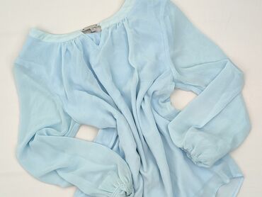 srebrne bluzki eleganckie: Women's blouse, size M (EU 38)