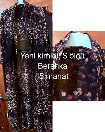 детские халаты с ушками: Bershka qadın kimono/kardiqan - Ölçü: S - Model: Uzun, açıq önlü -