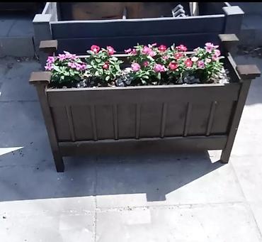 sintepon material: Dibçək gül gablari Məhsul: Taxta dekorativ çiçək yeşiyi/planter Dibçək — 1