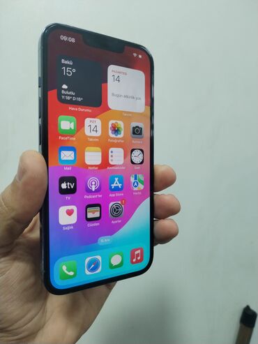 iphone 13 pro islenmis: IPhone 13 Pro, 128 GB, Alpine Green, Face ID, Sənədlərlə, Barmaq izi