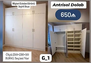 Ev üçün mebel: Antrisoll dolab – funksional və geniş saxlancla • Model: Antrisoll — 1