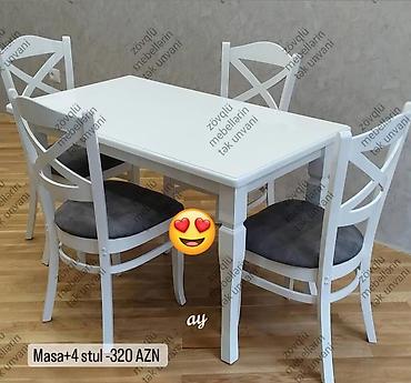 Yeni, Dördbucaq masa, 4 stul