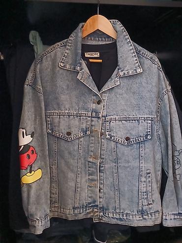 hind geyimi: Mickey Mouse temalı cins gödəkçə - Material: klassik açıq mavi denim — 2