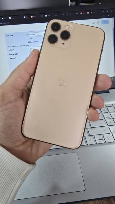 Apple iPhone: IPhone 11 Pro, 256 GB, Matte Gold, Simsiz şarj, Face ID