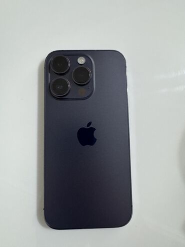 xr телефон: IPhone 14 Pro, Колдонулган, 128 ГБ, Deep Purple, Кабель, 80 %