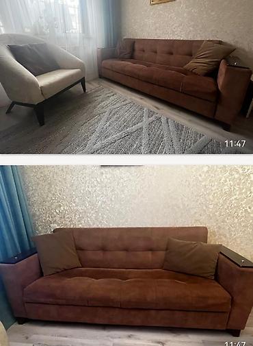 1 divan ve 1 eded kreslo dest birlikde 200 azn. Divan acilir ve