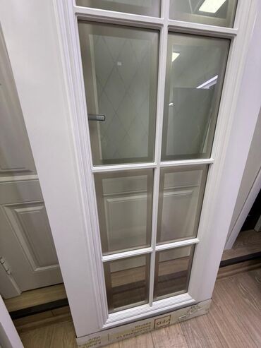 дверь внутренняя: Межкомнатная дверь со стеклом, Двустворчатая, цвет - Белый