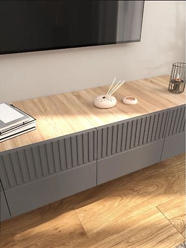 Тумбы и подставки для телевизора: Тумба и подставка для телевизора, Новый, Подвесная, ЛДСП, Самовывоз, Бесплатная доставка, Платная доставка, цвет - Белый — 9