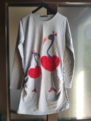 mokasine sa stiklom: S (EU 36), color - Grey, Long sleeves