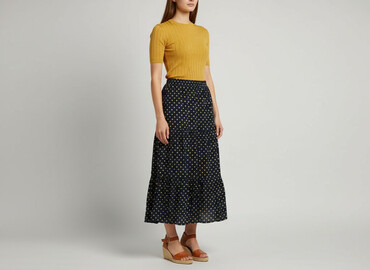 spódnice plisowane w grochy: Women`s skirt, size L
