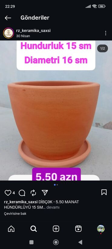 Bitkilər üçün dibçəklər: Salam hündürlük 13 sm dibcek - 4.50 manat hündürlük 15 sm dibçək - 6 -da lalafo.az — 2 Bitkilər üçün dibçəklər: Salam hündürlük 13 sm dibcek - 4.50 manat hündürlük 15 sm dibçək - 6 — 2