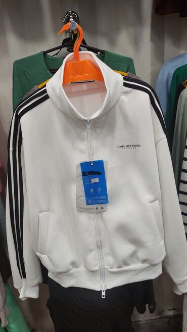 корейские толстовки: Олимпийка, Adidas, На молнии, Китай, S (EU 36), M (EU 38), L (EU 40)