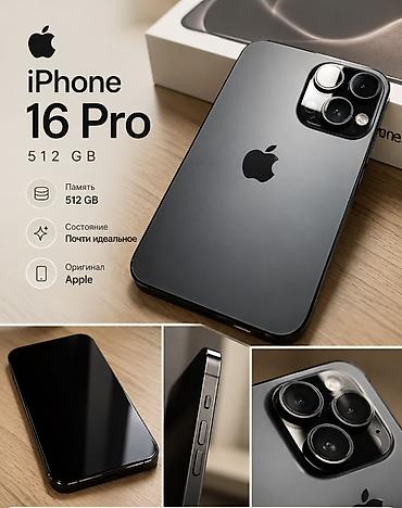 irsad electronics iphone 12 pro max: IPhone 16 Pro, 512 GB, Black Titanium, Face ID — 1