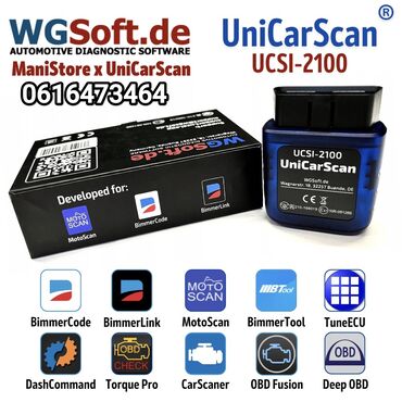 Alati za automobile: UniCarScan UCSI-2100 OBD2 Bluetooth za BimmerCode i MotoScan — 2
