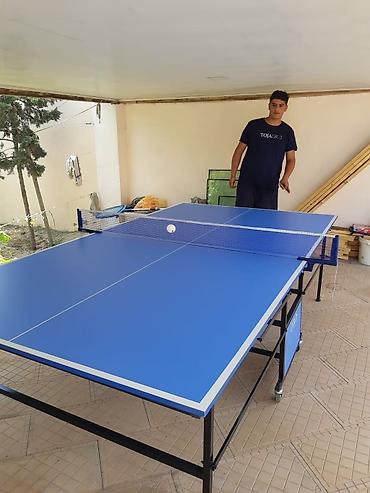 nerd: Təkərli yığılıb açılan rahat daşınan tenis stolu. Yenidir Ölçüləri tam — 2