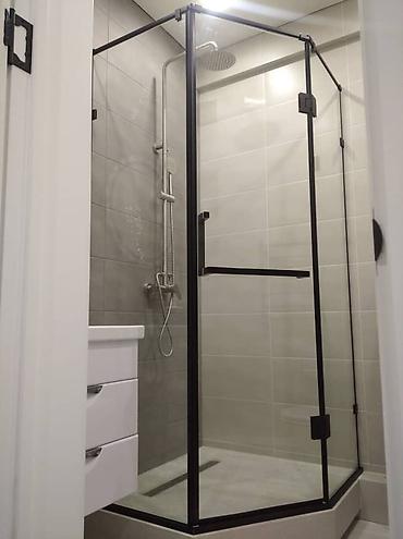 Душевые перегородки и ограждения: Стеклянные душевые перегородки из закаленного стекла 8 мм на заказ под — 23