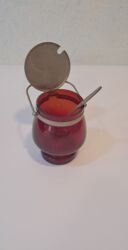 Digər kolleksiyalar: Песочница из красного стекла с мельхиоровой ложкой — 6