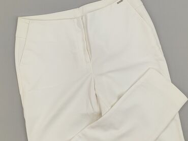 biale buty do czarnych rajstop: Material trousers for women, size M (EU 38)