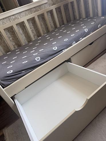 bunk bed: Детская односпальная кровать, Б/у, Для девочки, Для мальчика, С бортиком, Дерево, Самовывоз — 3