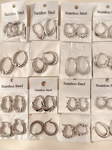 Minđuše: Minđuše – od nerđajućeg čelika - Materijal: nerđajući čelik (inox) — 8