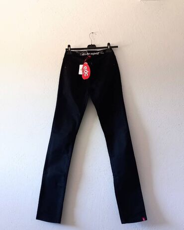 ango pantalone: Crne Esprit slim farmerke sa elastinom (1%), dugačke, long slim