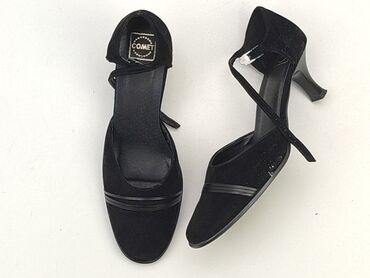 czarne bluzki damskie z dekoltem: Flat shoes for women, 38, condition - Very good