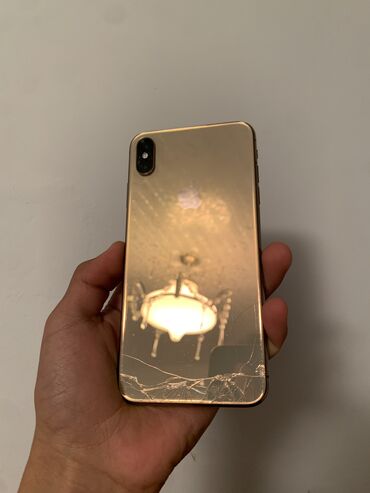 телефон fly cirrus 11: IPhone Xs Max, Б/у, 256 ГБ, Золотой, Защитное стекло, Чехол, 79 %