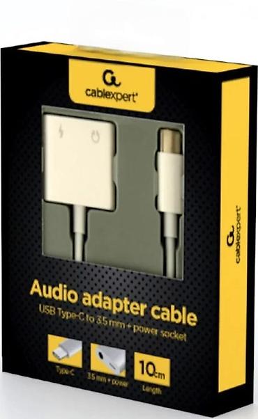 Kablovi za telefone: Audio adapter kabl – Cablexpert USB Type‑C na 3,5 mm + USB‑C za — 1