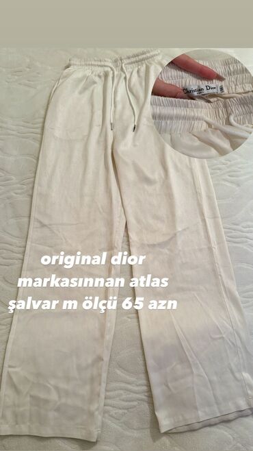 ketan şalvar: Şalvar, Dior, M (EU 38), rəng - Ağ