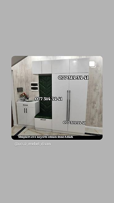 Ev və bağ: Ağ rəngli, modern dizayna malik məişət mebelləri dəsti. - Dəhliz üçün — 4