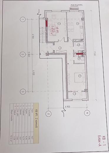 Продажа квартир: 2 комнаты, 76 м², Нижний Джал (Джал-23) Элитка, 1 этаж, ПСО (под самоотделку) — 2