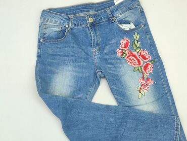 czarne spodnie jeans damskie: Jeans, XL (EU 42), condition - Good