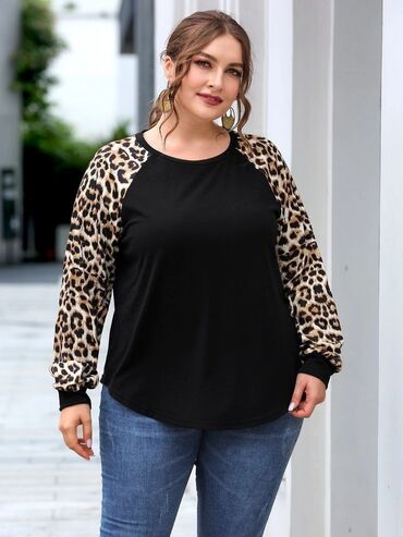 tom tailor kosulje: 2XL (EU 44), Likra, Jednobojni, Leopard, krokodil, zebra, bоја - Crna