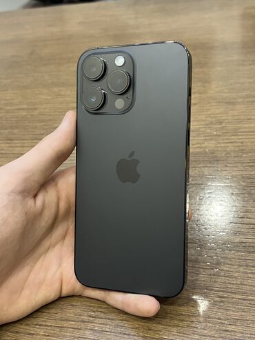 Apple iPhone: IPhone 14 Pro Max, Б/у, 128 ГБ, Черный, Защитное стекло, Чехол, Кабель, 87 % — 1