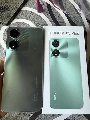 telfon honor: Honor X5b Plus, 64 GB, rəng - Yaşıl, Face ID, Barmaq izi — 1