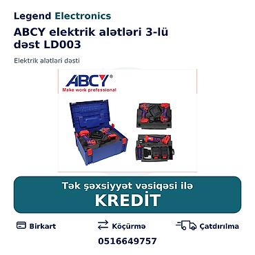 Elan başlığı: ABCY elektrik alətləri 3‑lü dəst LD003 ABCY elektrik