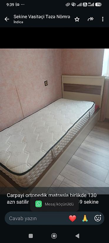 Carpayi ortopedik matrasla birlikde 130 azn satilir‼️unvan sulutepe