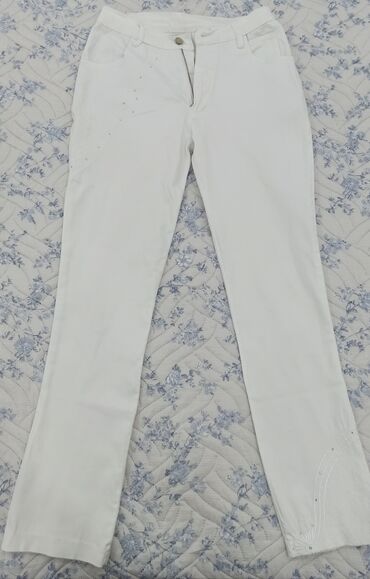 джинсы белые: Прямые